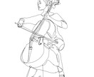 一筆描き風イラスト描きます Sアイコンに、隙間埋め用に、一筆描き風なイラスト作成します。 イメージ1