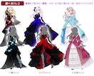 最短当日！IRIAM対応◎悪役令嬢イラスト描きます 配信にも！3種ドレスから選べる◎キャラを即納でお書きします イメージ2