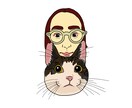 似顔絵実績が100件にいくまで1500円で描きます かわいいペットや、動物と一緒のイラストです。 イメージ1