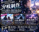 惹き込まれる世界観を形に。心に残るシナリオ作ります メインストーリー・分岐・キャラ設定・あらすじまで制作可能 イメージ3