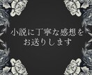 貴方の作品を丁寧に読み取って感想を送ります 【●オープン記念● 期間限定~6万字￥1,000】 イメージ1