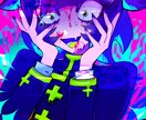 アイコンや等身などのイラストをお描き致します イラストをビビッドカラーで描きます！ イメージ2