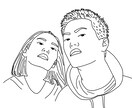 最短１日！！シンプルでおしゃれな似顔絵描きます 似顔絵イラスト似顔絵アイコン 2人まで追加料金なしで描きます イメージ2