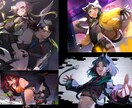 表情豊かで動きのあるイラストを描きます 戦闘シーンや感情豊かなシーンをイメージして描きます イメージ2