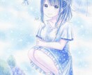 淡い色使いでイラストお描きします ゆめかわや水彩風もお任せください！ イメージ1