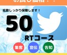無料コンサル付き！50RTまで拡散します 安心の50RT保証！拡散宣伝集客ならお任せ！ イメージ1