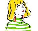 おしゃれなタッチで似顔絵描きます おしゃれでちょっと個性的なビビットな色合いのテイスト イメージ4