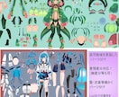 VTuberキャラクターデザイン制作します Live2D用PSDパーツ分け / 表情5種 / 商用利用可 イメージ3