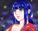 顔から胸あたりまでのイラストを描きます 中性的、綺麗め、ミステリアスな絵を描きます。 イメージ2