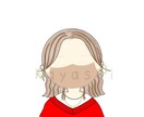 丸い輪郭のシンプルな絵で、目は描かずに表現します 輪郭は丸が基本です。横顔でも正面でも対応可能です。 イメージ2