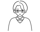 シンプルな人物のイラスト描きます アイコンやヘッダーなどにもどうぞ イメージ7