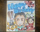 あたたかい雰囲気の似顔絵描きますます 色紙、画用紙などにあたたかなアナログイラスト描きます^ ^ イメージ1
