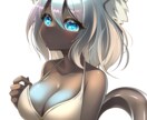 もふもふ可愛いケモミミ女の子イラスト描きます ちょっと大胆であざと可愛いケモミミキャラクターを制作します。 イメージ10
