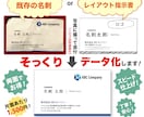 両面でお得！そっくり名刺をお作りします ★既存名刺 or 指示書をそっくりデータ化！ イメージ1