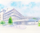 手描き！水彩画で建物や街並み・景色を描きます 旅行先の景色や思い出の場所をイラストで表現します！ イメージ4