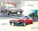 あなたの愛車のイラストを描きます 車仲間へのプレゼントや愛車への思い出に！ イメージ2