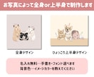 ペットの似顔絵キャンバスアート描きます 多頭飼い＆人物追加歓迎！ギフトにもおすすめです♪送料無料 イメージ4