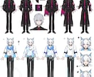 Vtuberモデル･イラスト制作いたします 男性と中性に自信アリ！モデリング込でも価格抑えめです イメージ8