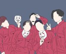 オシャレな線画イラスト描きます 推しも可愛く描きます！文字入れ◎ イメージ6