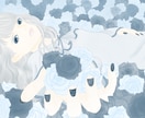 おしゃれ人物イラスト描きます おしゃれ女性イラスト,くすみカラー,アートイラストが得意 イメージ3