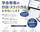 学会発表の抄録・スライド作成をお手伝いします 研究内容はあるのに、まとめる時間がない、、、そんなあなたへ イメージ1