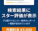 口コミのSEO効果を持続させます 月次レポートと、効果を持続させる月額サポートプラン イメージ1