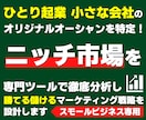 ニッチ市場で勝てるマーケティング戦略を設計します ひとり起業・小さな会社の「オリジナルオーシャン」が特定可能に イメージ1
