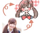 特徴を捉えた可愛い似顔絵を描きます 特徴を可愛らしく捉えた似顔絵を描きます！ イメージ2