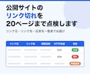 公開サイトのリンク切れを20ページまで点検します リンク元・リンク先・応答を一覧表でお届け イメージ1