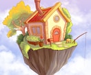 温かみのあるファンタジー背景イラスト制作いたします ヘッダー・動画等を温かい背景イラストで彩ってみませんか イメージ3