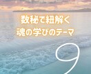 数秘鑑定であなたの人生のテーマを紐解きます 生年月日からあなたの魂が決めてきた今世の学びを紐解きます イメージ2