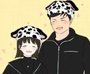 カップル似顔絵描きます 結婚式・記念日・プレゼントで使用できるイラスト作成します イメージ1