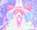 ポップでキュートなイラスト作成します 商用利用可★アイコン、動画サムネイル、ヘッダーなどにぜひ！ イメージ4