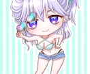 量産企画★ミニキャラ水着イラストお描きします 可愛い＆カッコいい！安価なSDキャラの水着イラストオーダー！ イメージ3
