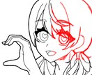 デジタル線画代行します 早い！安い！あなたのラフ画、最短2日で描き起こします！ イメージ3