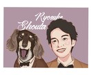 ペットの似顔絵♥リアルでおしゃれなイラストにします 魅力や質感をリアルに表現しつ☛おしゃれにポップに仕上げます♪ イメージ3