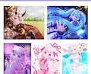 キラキラ透明感のある可愛らしいイラストを作成します 商用利用代込み！SNSアイコン、立ち絵、1枚絵、MVなどに！ イメージ4