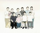 贈り物や記念などの似顔絵を描きます インテリアにも馴染む シンプルで温かく似顔絵 イメージ1