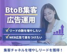 BtoB｜広告運用代行でリードを獲得します お問い合わせや資料請求数を増やしたい法人様・個人事業主様へ イメージ1