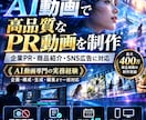 AIで高品質なPR・広告動画を制作します 最大400万再生規模のAI動画制作経験を活かします イメージ1