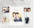 結婚式でゲストも微笑むウェディングイラスト描きます 水彩タッチの柔らかい似顔絵イラスト◯おしゃれかわいい線画◯ イメージ5
