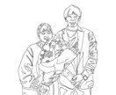 大切な写真をシンプルな線画イラストでお届けします 真心こめた線で描く、心に残る一枚 イメージ6