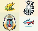 3点ご提案シンプルな線画で動物を描きます 商用利用可！企業ロゴやアイコンにぴったりです イメージ1