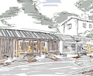 手描きで！記憶に残る個性的な建築パースを描きます 何度も修正可能。イメージ通りの表現を目指します。 イメージ4