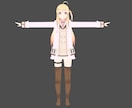アニメ調なキャラクターをモデリングします blenderをつかって3dモデリングします イメージ1