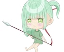 二頭身のデフォルメされた女の子キャラを描きます かわいいを意識してキャラクターを描いてます イメージ3