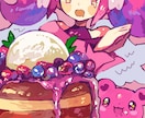 カラフルPOPで可愛いイラスト描きます 可愛い女の子や食べ物イラストが得意です！ イメージ3
