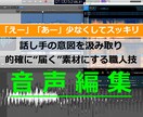 音声編集、内容要約承ります えー、あー、消します。ラジオ番組制作で鍛えた音声編集のプロ！ イメージ1