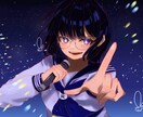 腰から上☆キャッチーなイラスト描きます 宝石などのエフェクト追加で豪華にしましょう！ イメージ2