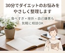 一人で続かないダイエットの悩みを整理します 30分で今の悩みを整理し、無理なく続ける方法を共に見つけます イメージ1